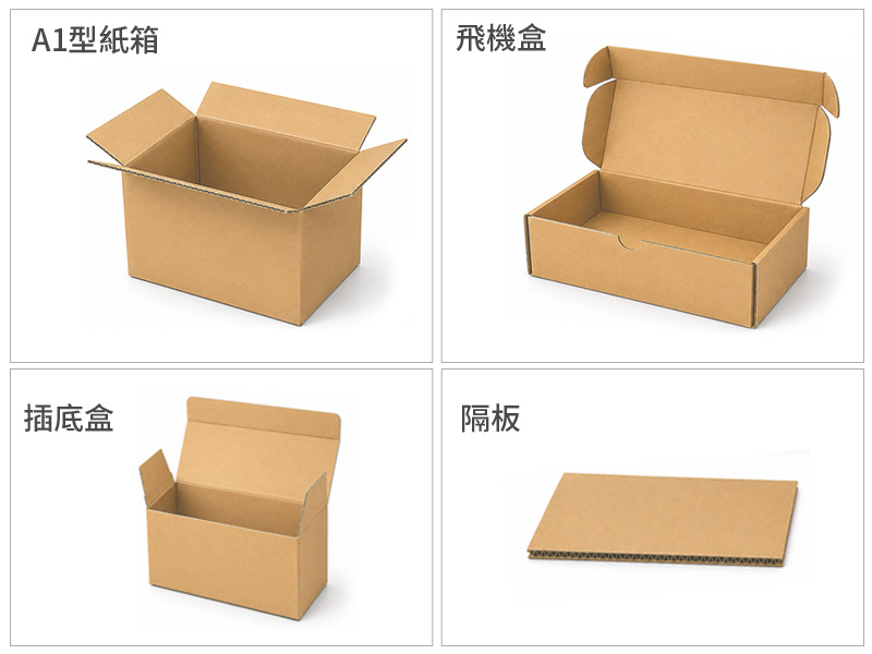 客製化紙箱訂製流程：選擇紙箱類型 （如無需求選項，請使用「聯絡我們」詢價）
